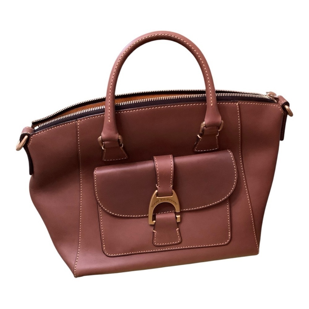 Dooney & Bourke Naomi Large Satchel Bag Caramel Brown Leather